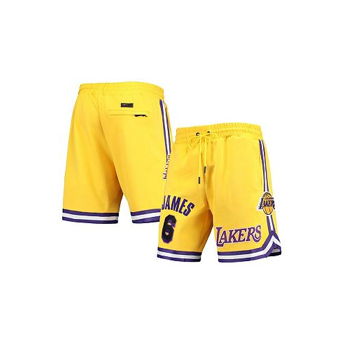 Pro Standard Mens LeBron James Gold Los Angeles Lakers Player Replica Shorts