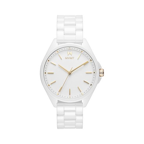 MVMT Coronada White Ceramic Bracelet Watch 36mm