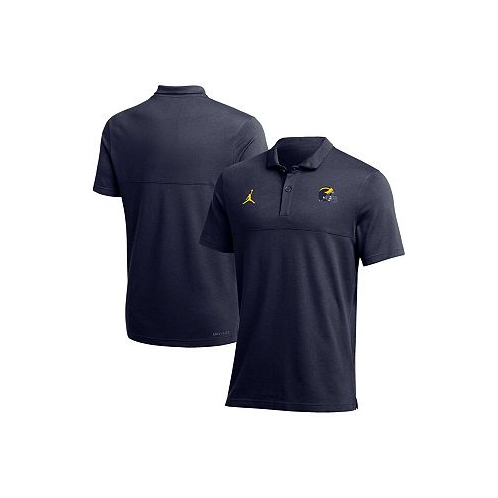 Jordan Mens Navy Michigan Wolverines 2022 Coaches Performance Polo Shirt