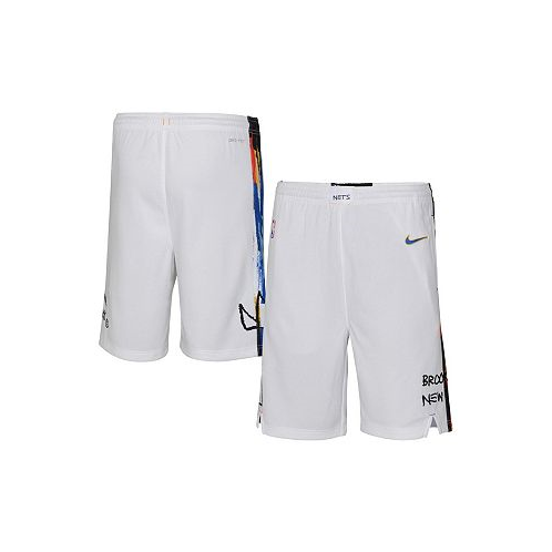 Jordan Big Boys White Brooklyn Nets 2022/23 City Edition Swingman Shorts