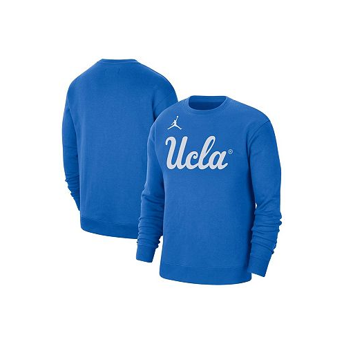 Jordan Mens Blue UCLA Bruins Wordmark Pullover Sweatshirt