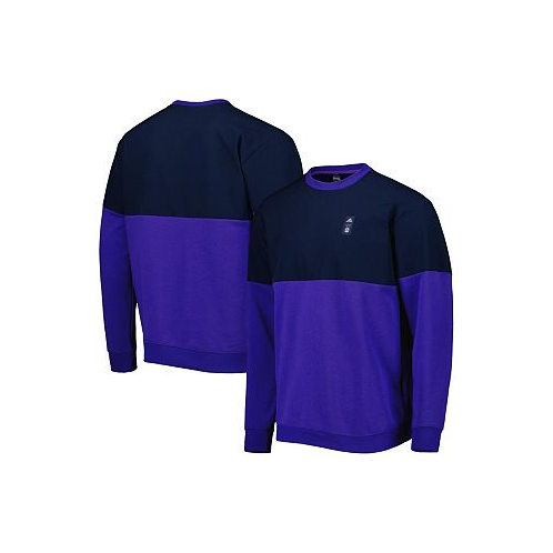 Adidas Mens Navy and Purple Argentina National Team Graphic Pullover Sweatshirt