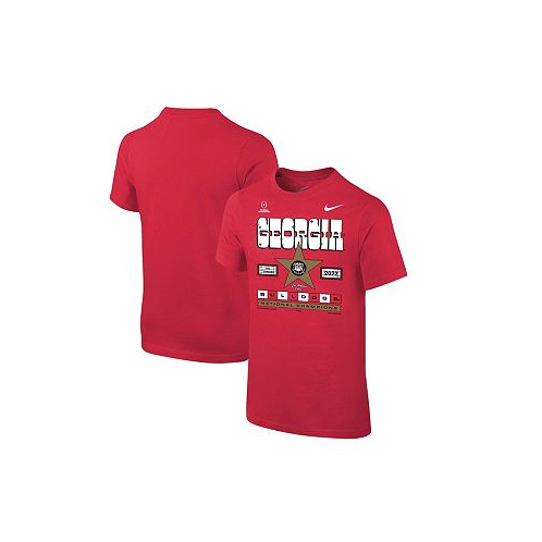 Nike Big Boys Red Georgia Bulldogs College Football Playoff 2022 National Champions Star Celebration T-shirt