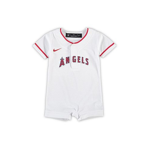 Nike Newborn and Infant Boys and Girls White Los Angeles Angels Official Jersey Romper