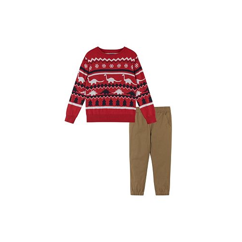 Andy & Evan Toddler Boys / Red Holiday Sweater Set
