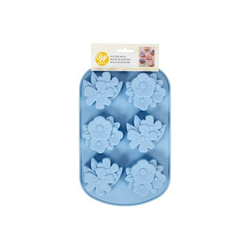 Wilton Silicone Mold Floral Party 6 Cavity