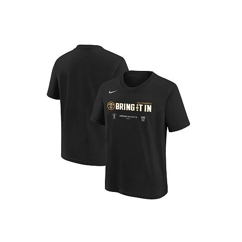 Nike Big Boys Black Denver Nuggets 2023 NBA Playoffs Mantra T-shirt