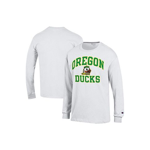 Champion Mens White Oregon Ducks High Motor Long Sleeve T-shirt