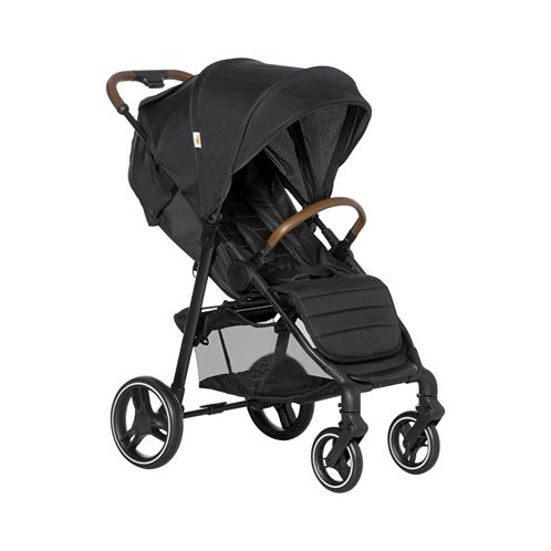Qaba Lightweight Baby Stroller with One-Click Fold Toddler Travel Stroller with Adjustable Backrest Footrest Compact Stroller with All Wheel Suspension Sun Canopy Black
