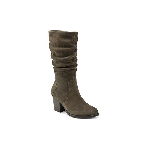 Earth Womens Vine Block Heel Almond Toe Narrow Calf Casual Boots
