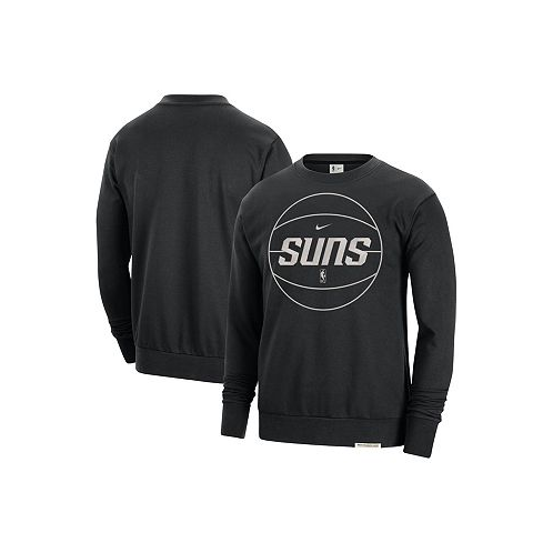 Nike Mens Black Phoenix Suns 2023/24 Authentic Standard Issue Travel Performance Pullover Sweatshirt