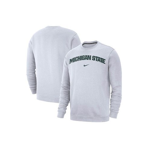 Nike Mens White Michigan State Spartans Club Fleece Sweatshirt