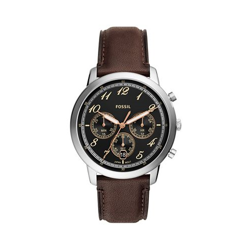Fossil Mens Neutra Chronograph Brown Leather Watch 44mm