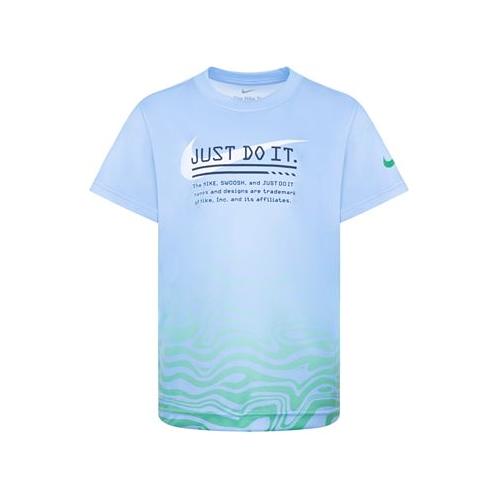 Nike Toddler Boys Just Do It Text Waves Short Sleeves T-shirt