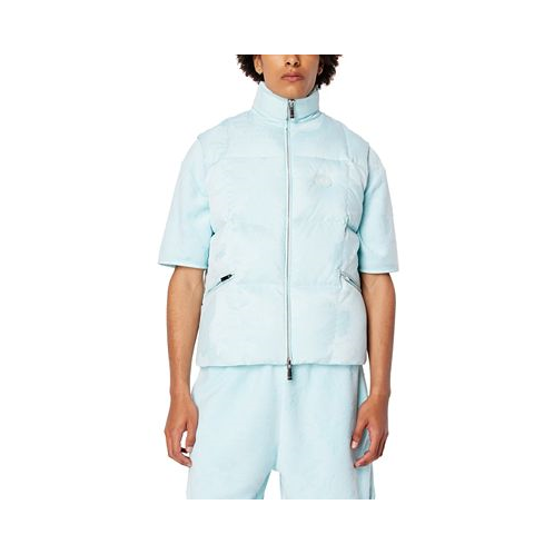 A|X Armani Exchange Mens Camo Printed Zip Front Puffer Vest