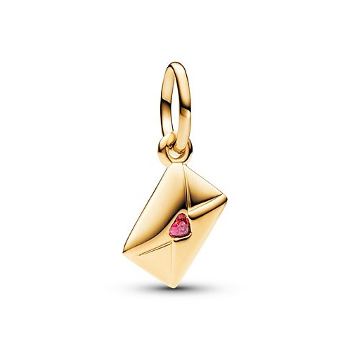 Pandora 14K Gold-Plated Love Envelope Dangle with Red Charm