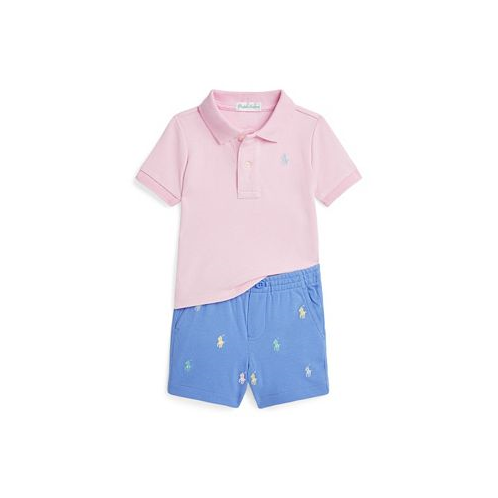 Polo Ralph Lauren Baby Boys Mesh Polo Shirt and Shorts Set