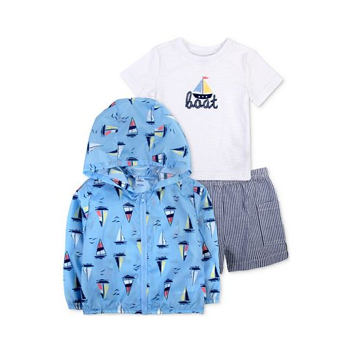 Baby Essentials Baby Boys Windbreaker Boat T-Shirt and Shorts 3 Piece Set