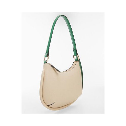 MANGO Womens Leather-Effect Shoulder Bag