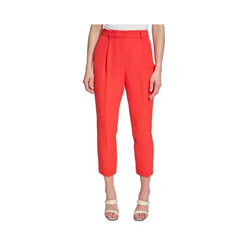 DKNY Womens High Rise Cropped Pants
