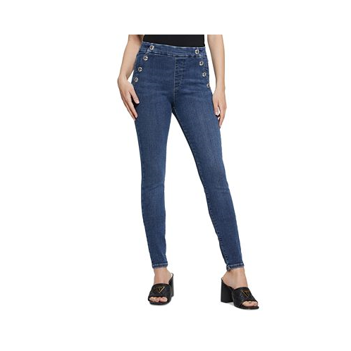 GUESS Womens Aubree High Rise Pull-On Skinny Jeans