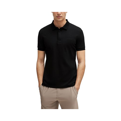 Hugo Boss Mens Mesh Logo Slim-Fit Polo Shirt