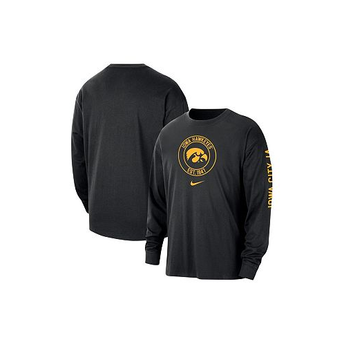 Nike Mens Black Iowa Hawkeyes Heritage Max90 Long Sleeve T-shirt