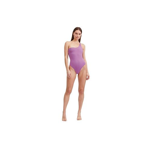 Gottex Womens Solid One shoulder one piece swimsuit