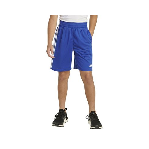 Adidas Big Boys Elastic Waist 3-Stripe Mesh Shorts