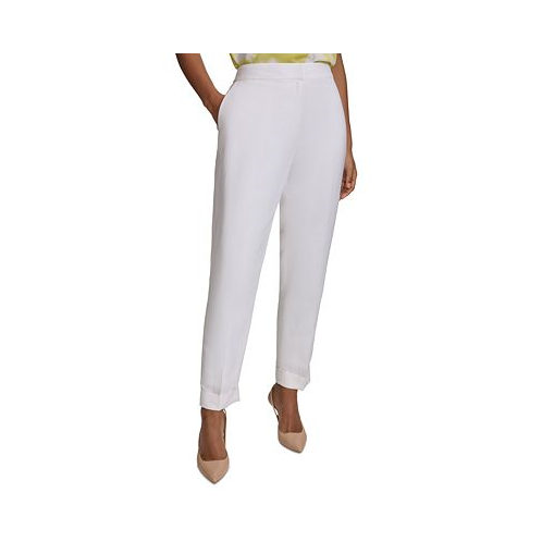 Calvin Klein Petite Mid-Rise Cuffed Ankle Pants