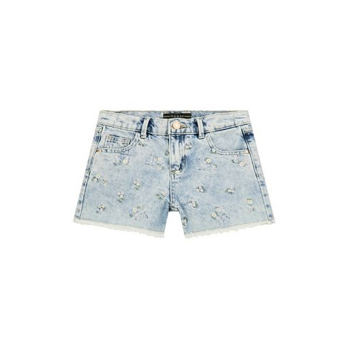 GUESS Big Girl All Over Embroidery Denim Shorts
