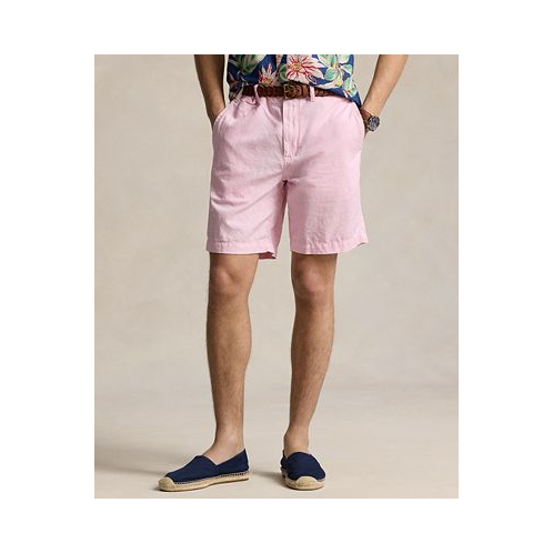 Polo Ralph Lauren Mens 8.5 Straight-Fit Linen Cotton Chino Shorts