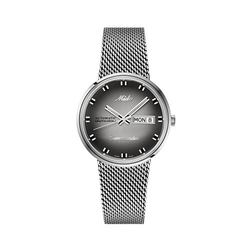 Mido Swiss Automatic Commander Shade Stainless Steel Mesh Bracelet Watch 37mm - A Special Edition