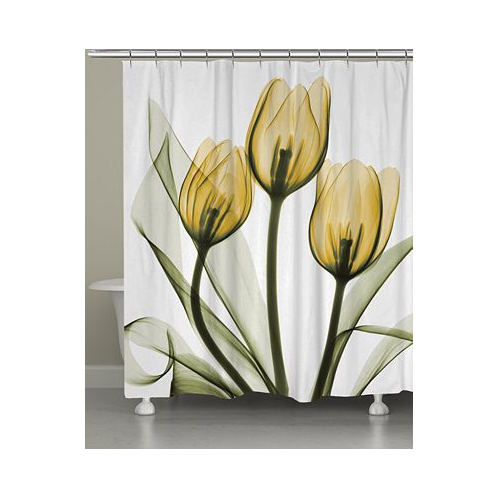 Laural Home Golden Tulips Shower Curtain