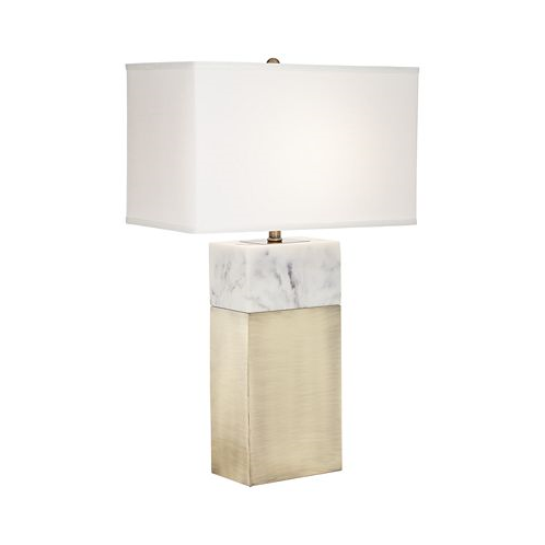 Kathy Ireland Pacific Coast Faux Marble with Ant Brass Table Lamp