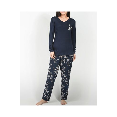 MOOD Pajamas Cherry Blossom Ultra Soft Long-Sleeve Pajama Set