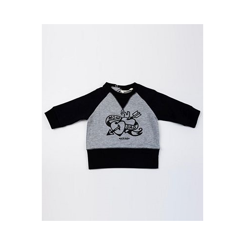 Earth Baby Outfitters Baby Boys and Girls Cotton Tattoo Sweatshirt