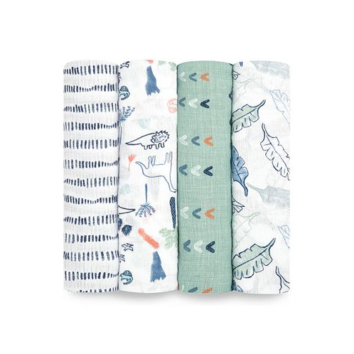 Aden by Aden + anais Baby Boys Printed Muslin Swaddles Pack of 4
