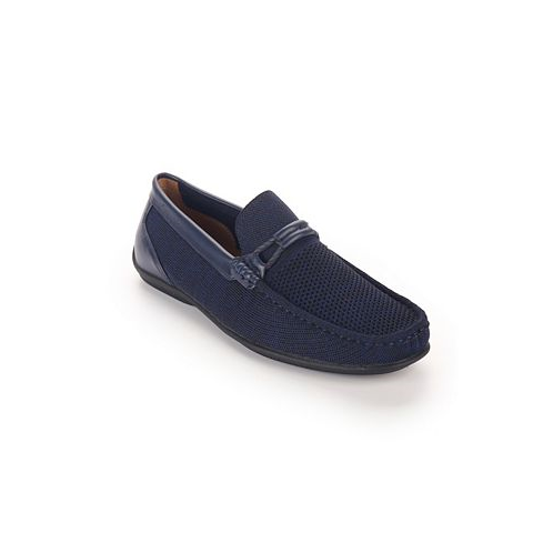 Aston Marc Mens Knit Lace-Strap Driving Loafer