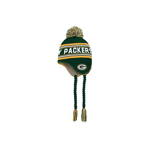 Outerstuff Preschool Boys and Girls Green and Gold Green Bay Packers Jacquard Tassel Knit Hat with Pom