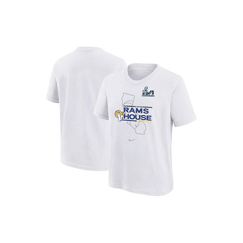 Nike Big Boys White Los Angeles Rams Super Bowl LVI Champions Hometown T-shirt