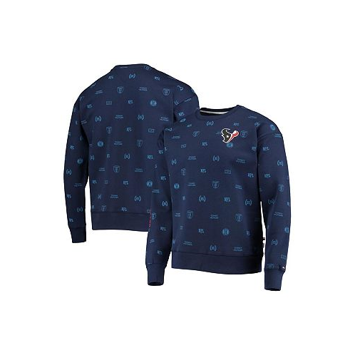 Tommy Hilfiger Mens Navy Houston Texans Reid Graphic Pullover Sweatshirt