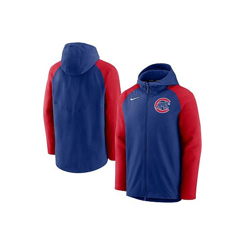 Nike Mens Royal Red Chicago Cubs Authentic Collection Full-Zip Hoodie Performance Jacket