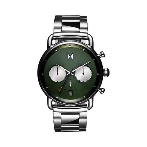 MVMT Mens Blacktop Silver-Tone Stainless Steel Bracelet Watch 42mm