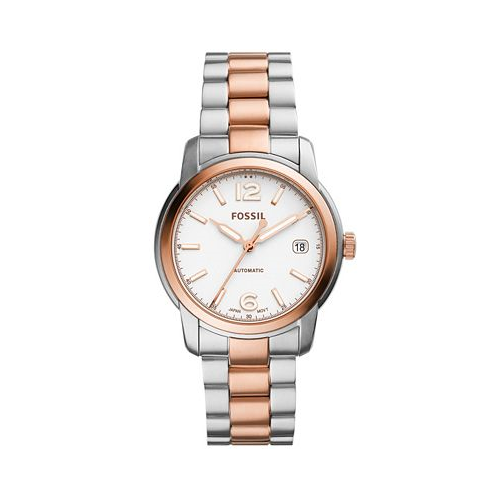 Fossil Womens Heritage Automatic Two tone Stainless Steel Watch 38mm