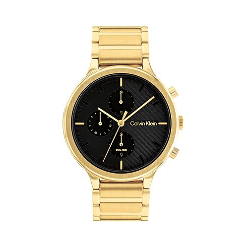 Calvin Klein Womens Multifunction Gold-Tone Stainless Steel Bracelet Watch 38mm