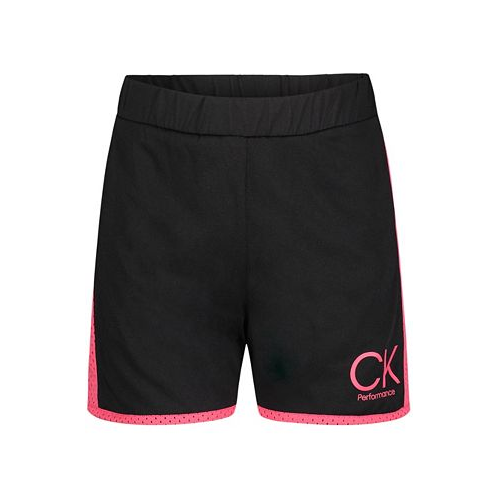 Calvin Klein Big Girls Jersey Mesh Panel Active Shorts