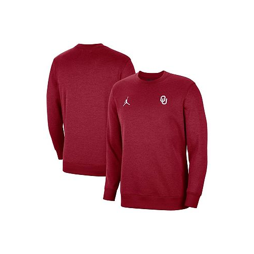 Jordan Mens Crimson Oklahoma Sooners Logo Pullover Sweatshirt