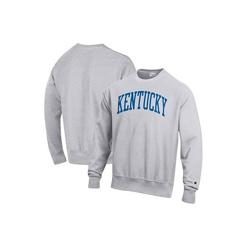 Champion Mens Heathered Gray Kentucky Wildcats Arch Reverse Weave Pullover Sweatshirt