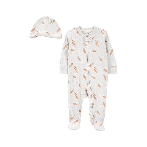 Carters Baby Boys or Baby Girls Sleep and Play and Cap 2 Piece Set